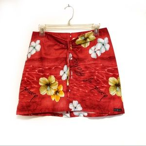 Body Glove Hawaiian Print Skirt